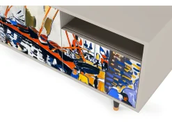 Móvel De Tv* Mueble de TV - 125х56х41 cm - T7 - Le Séchage des voiles , Areia Bege