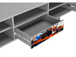 Móvel De Tv* Mueble de TV - 170х59х41 cm - T6 - Le Séchage des voiles , Cinza Cinzento