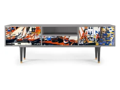 Móvel De Tv* Mueble de TV - 170х59х41 cm - T6 - Le Séchage des voiles , Cinza Cinzento