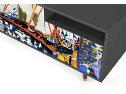 Mueble de TV - 125х56х41 cm - T7 - Le Séchage des voiles , Antracite^ Móvel De Tv