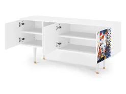 Mueble de TV - 150х69х41 cm - T5 - Le Séchage des voiles , Branco^ Móvel De Tv