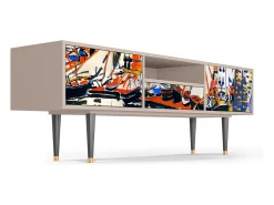 Hot Mueble de TV - 170х59х41 cm - T6 - Le Séchage des voiles , Latte Bege