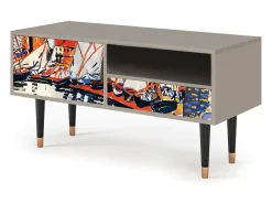 Móvel De Tv* Mueble de TV - 115х59х48 cm - T3 - Le Séchage des voiles , Areia Bege