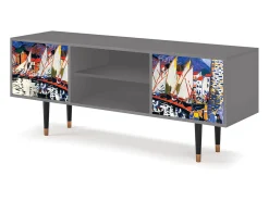 Mueble de TV - 170х69х48 cm - T2 - Le Séchage des voiles , Cinza^ Móvel De Tv