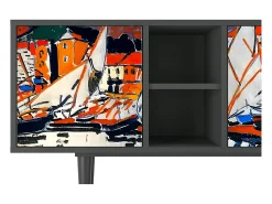 Mueble de TV - 150х69х41 cm - T5 - Le Séchage des voiles , Antracite^ Móvel De Tv