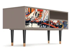 Móvel De Tv* Mueble de TV - 115х59х48 cm - T3 - Le Séchage des voiles , Latte Bege