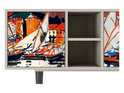 Móvel De Tv* Mueble de TV - 150х69х41 cm - T5 - Le Séchage des voiles , Areia Bege