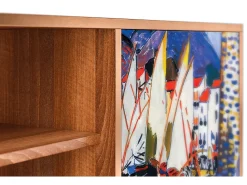 New Mueble de TV - 170х69х48 cm - T2 - Le Séchage des voiles , Nogueira Castanho