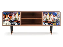 New Mueble de TV - 170х69х48 cm - T2 - Le Séchage des voiles , Nogueira Castanho