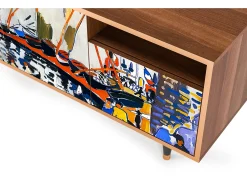 Móvel De Tv* Mueble de TV - 125х56х41 cm - T7 - Le Séchage des voiles , Nogueira Castanho
