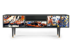 New Mueble de TV - 170х59х41 cm - T6 - Le Séchage des voiles , Antracite Cinza antracite