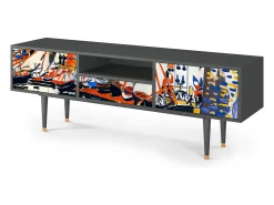New Mueble de TV - 170х59х41 cm - T6 - Le Séchage des voiles , Antracite Cinza antracite
