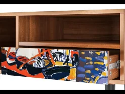 Móvel De Tv* Mueble de TV - 115х59х48 cm - T3 - Le Séchage des voiles , Nogueira Castanho