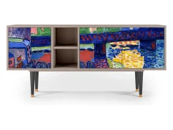 Mueble de TV - 150х69х41 cm - T5 - Le Séchage des voiles , Latte Bege