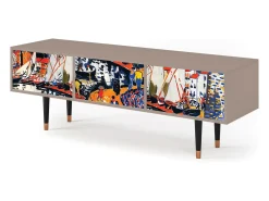 Outlet Mueble de TV - 170х59х48 cm - T4 - Le Séchage des voiles , Latte Bege