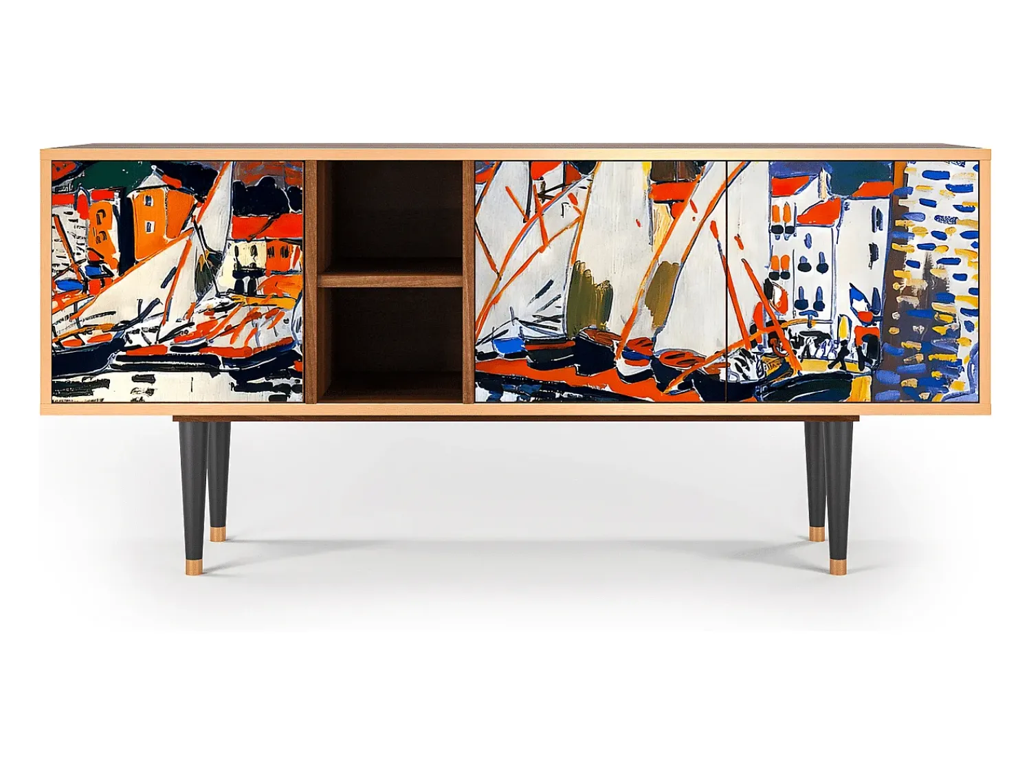 Discount Mueble de TV - 150х69х41 cm - T5 - Le Séchage des voiles , Nogueira Castanho