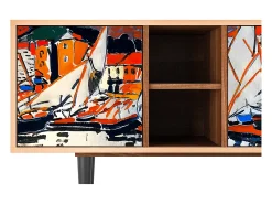 Discount Mueble de TV - 150х69х41 cm - T5 - Le Séchage des voiles , Nogueira Castanho