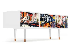 Mueble de TV - 170х59х48 cm - T4 - Le Séchage des voiles , Branco^ Móvel De Tv