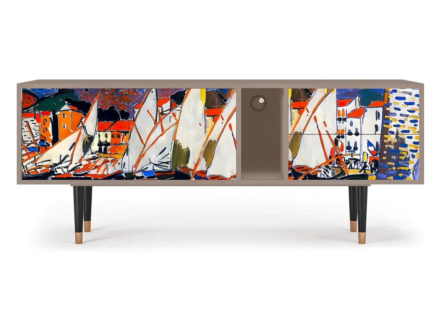 Mueble de TV - 170х69х48 cm - T1 - Le Séchage des voiles , Latte^ Móvel De Tv