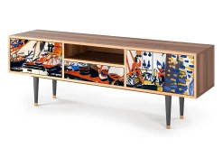 Móvel De Tv| Mueble de TV - 170х59х41 cm - T6 - Le Séchage des voiles , Nogueira Castanho