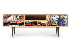 Móvel De Tv| Mueble de TV - 170х59х41 cm - T6 - Le Séchage des voiles , Nogueira Castanho