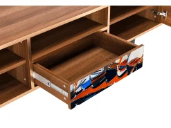 Móvel De Tv| Mueble de TV - 170х59х41 cm - T6 - Le Séchage des voiles , Nogueira Castanho