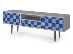 Móvel De Tv| Mueble de TV - 170х59х41 cm - T6 - Light Path, Cinza Cinzento