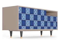 Mueble de TV - 125х56х41 cm - T7 - Light Path, Latte Bege