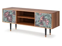 Móvel De Tv* Mueble de TV - 170х69х48 cm - T2 - Light Peonies, Nogueira Castanho
