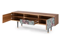 Online Mueble de TV - 170х59х41 cm - T6 - Light Peonies, Nogueira Castanho