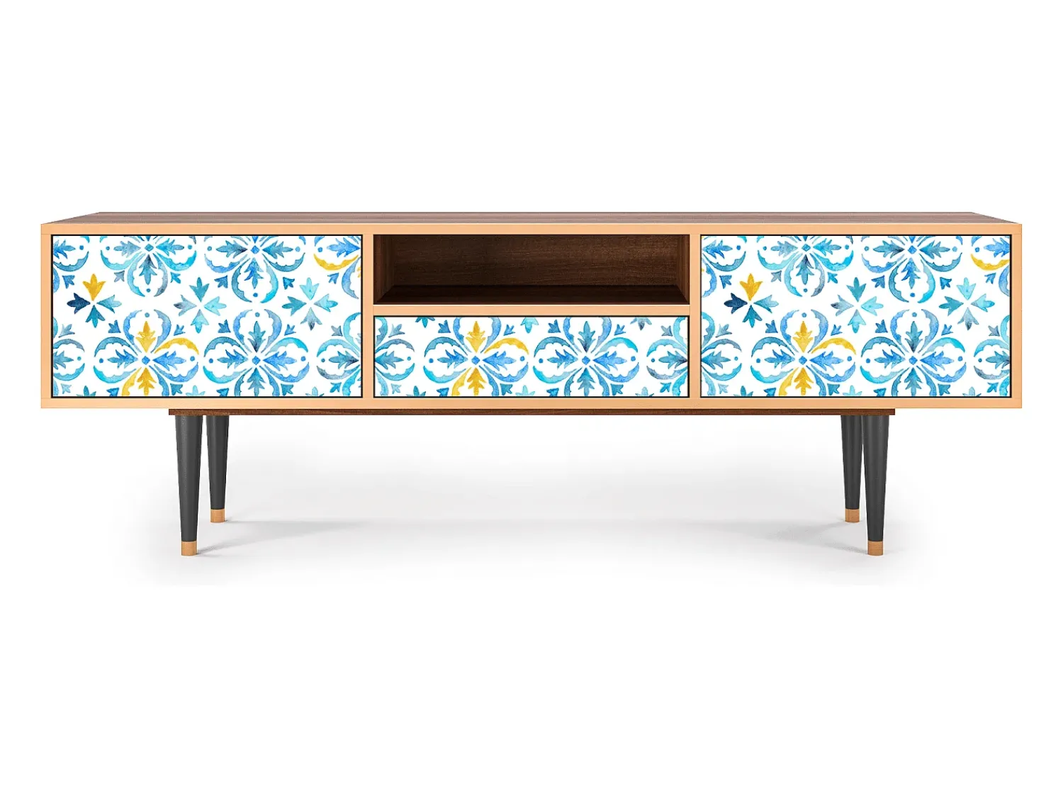 Mueble de TV - 170х59х41 cm - T6 - Lisbon Flover, Nogueira^ Móvel De Tv
