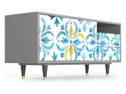 Móvel De Tv| Mueble de TV - 125х56х41 cm - T7 - Lisbon Flover, Cinza Cinzento