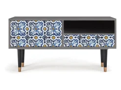 Clearance Mueble de TV - 115х59х48 cm - T3 - Lovely Cornflowers, Areia Bege