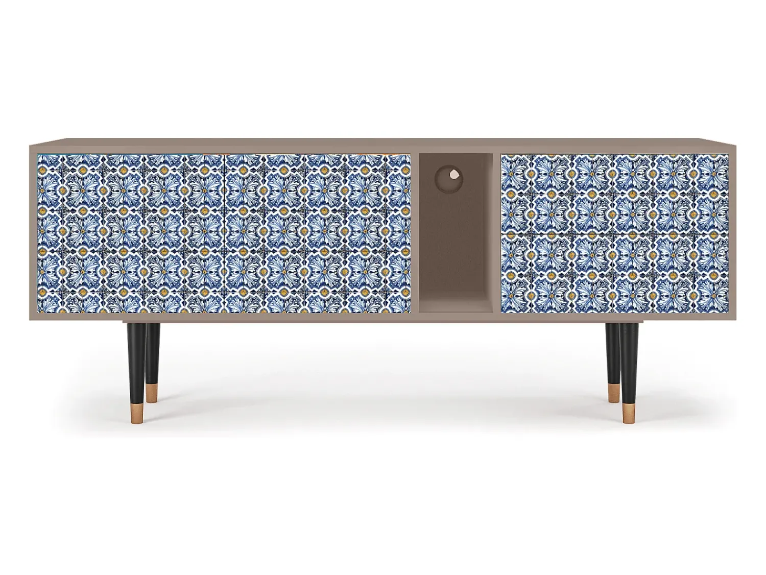Móvel De Tv| Mueble de TV - 170х69х48 cm - T1 - Lovely Cornflowers, Latte Bege