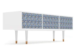 Móvel De Tv| Mueble de TV - 170х59х48 cm - T4 - Lovely Cornflowers, Branco Bege