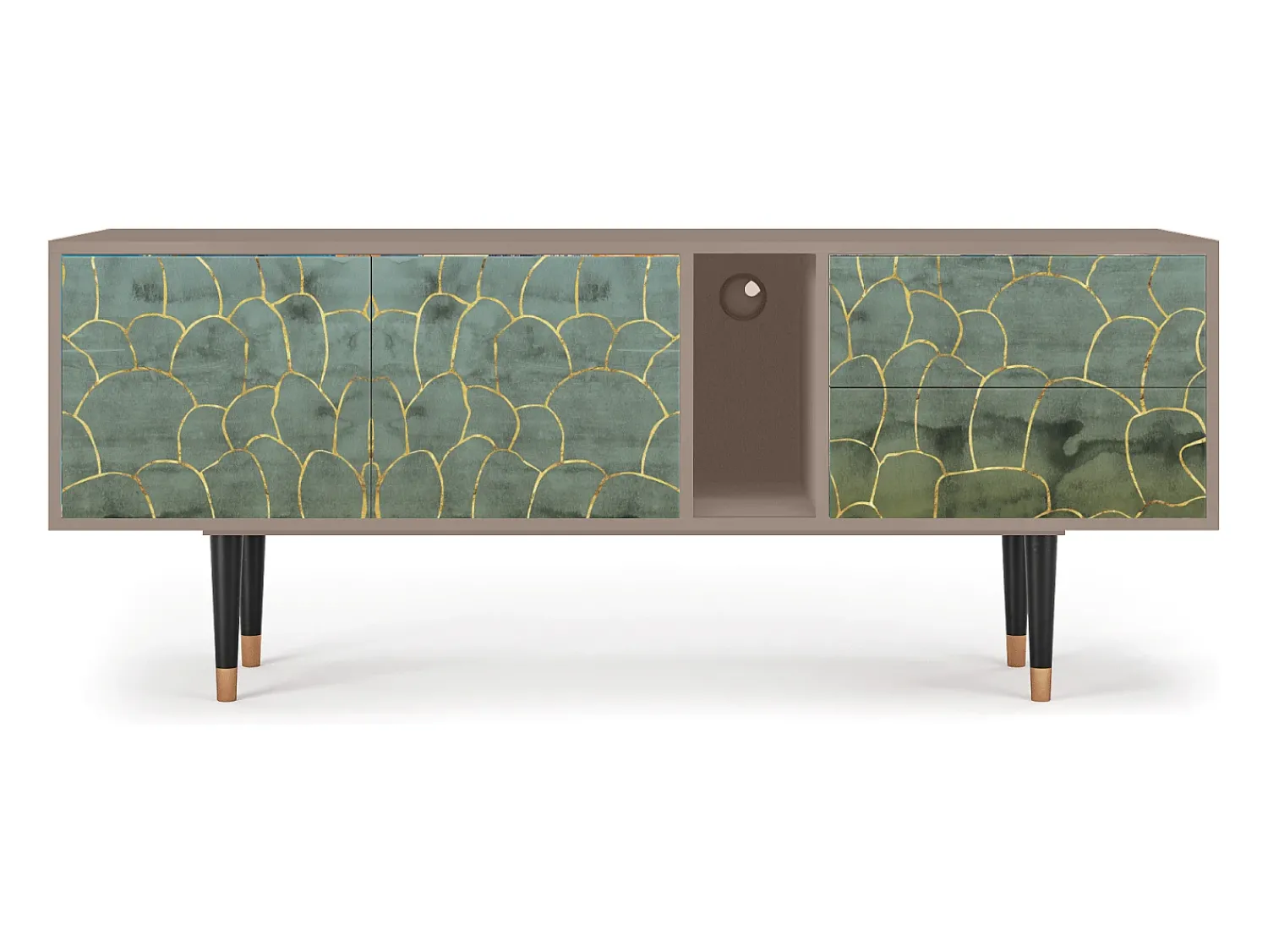 Best Mueble de TV - 170х69х48 cm - T1 - Magnificent Water Lily, Latte Bege