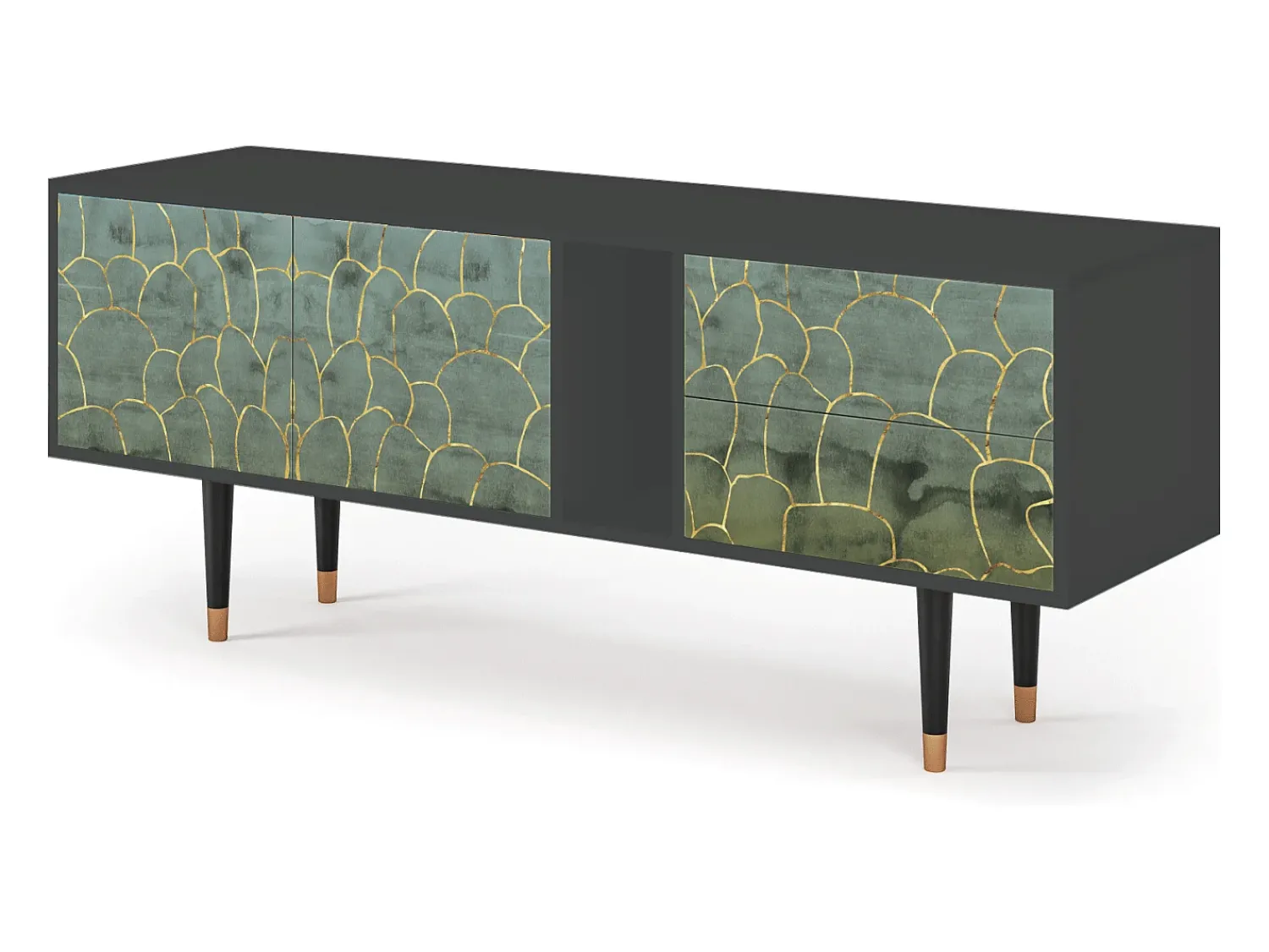 Mueble de TV - 170х69х48 cm - T1 - Magnificent Water Lily, Antracite^ Móvel De Tv
