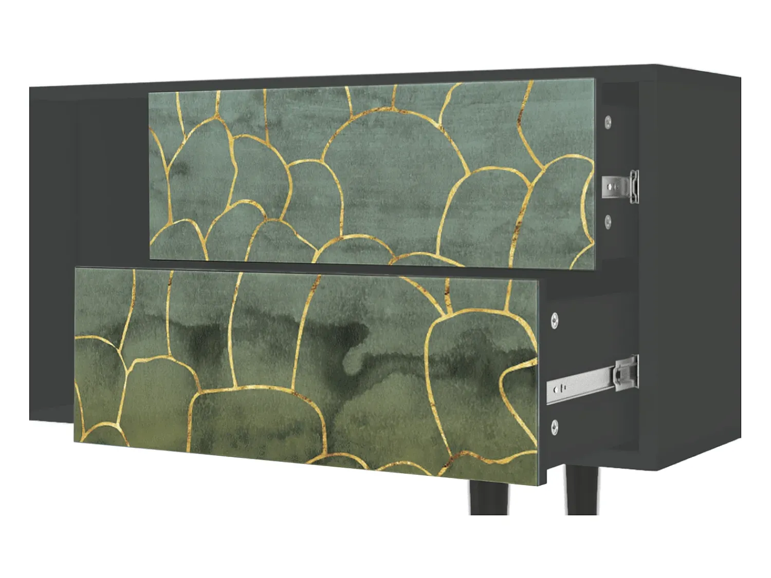 Mueble de TV - 170х69х48 cm - T1 - Magnificent Water Lily, Antracite^ Móvel De Tv