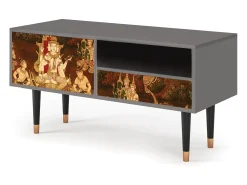 Móvel De Tv| Mueble de TV - 115х59х48 cm - T3 - Malyavan, Cinza Cinzento