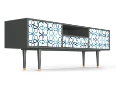 Móvel De Tv| Mueble de TV - 170х59х41 cm - T6 - Marine Strings, Antracite Cinza antracite