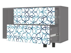Móvel De Tv| Mueble de TV - 170х69х48 cm - T1 - Marine Strings, Cinza Cinzento