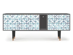 Móvel De Tv| Mueble de TV - 170х69х48 cm - T1 - Marine Strings, Cinza Cinzento