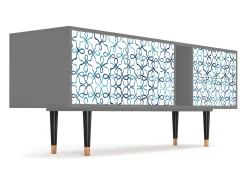 Móvel De Tv| Mueble de TV - 170х69х48 cm - T1 - Marine Strings, Cinza Cinzento