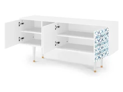 Móvel De Tv| Mueble de TV - 150х69х41 cm - T5 - Marine Strings, Branco Bege