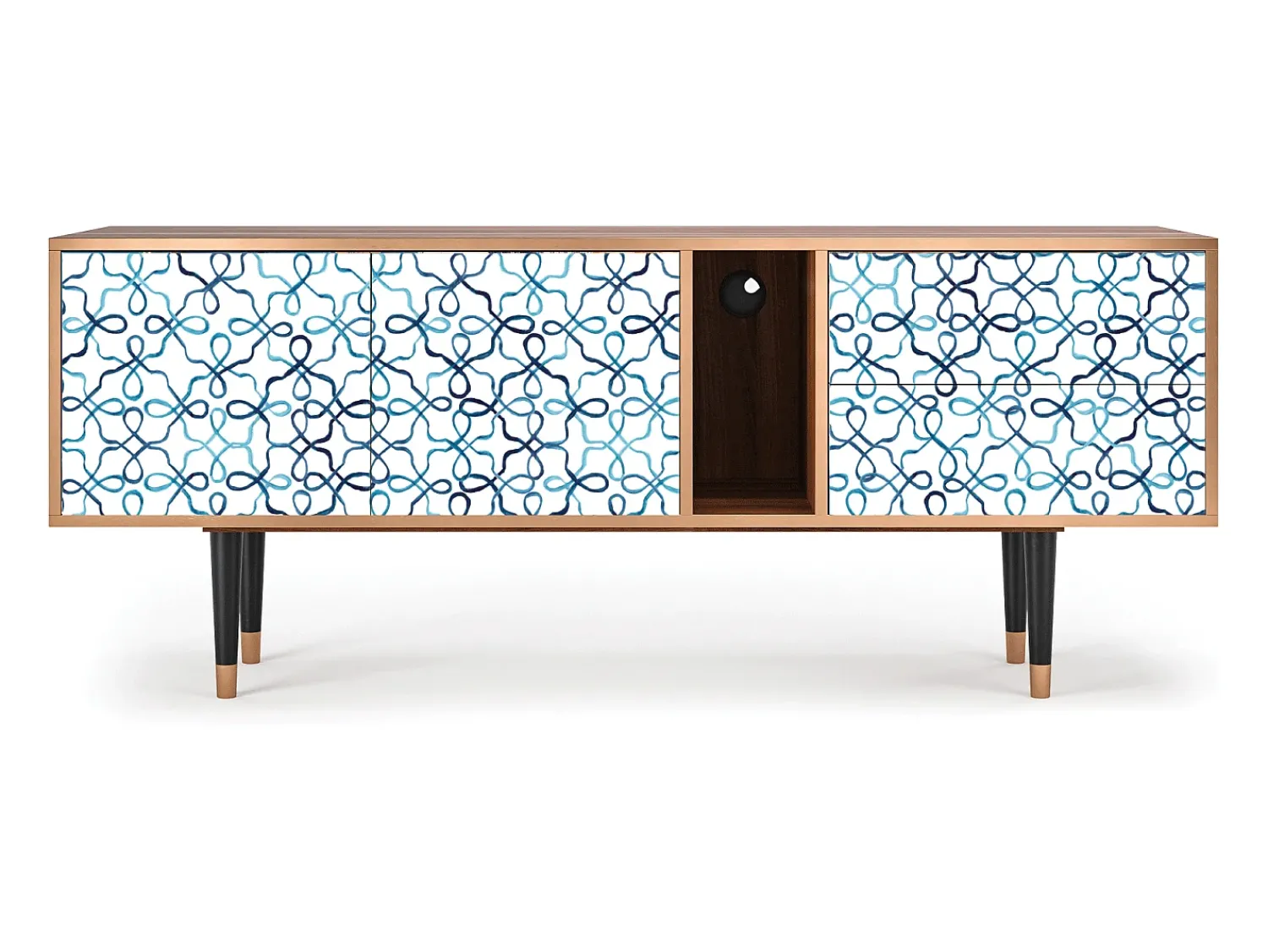 Móvel De Tv* Mueble de TV - 170х69х48 cm - T1 - Marine Strings, Nogueira Castanho