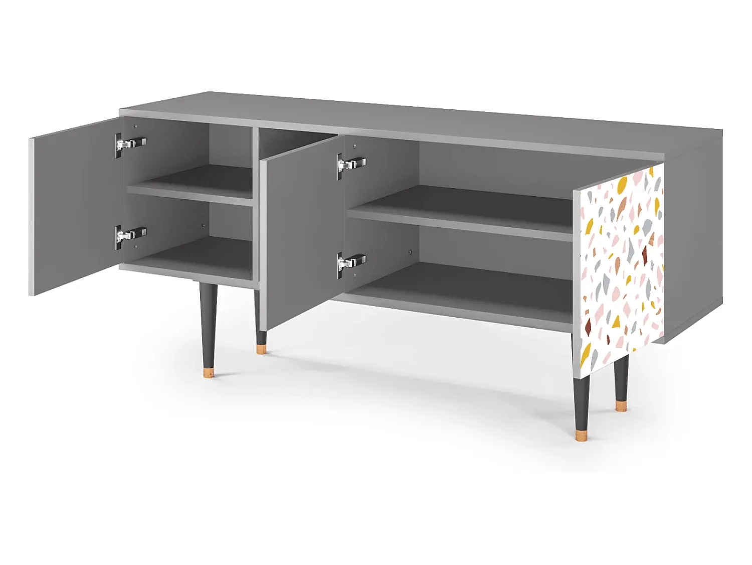 Sale Mueble de TV - 150х69х41 cm - T5 - Marmelade Cheese, Cinza Cinzento