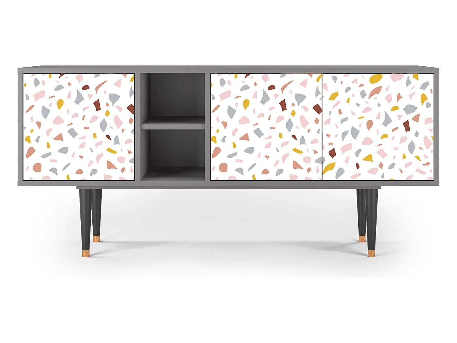 Sale Mueble de TV - 150х69х41 cm - T5 - Marmelade Cheese, Cinza Cinzento
