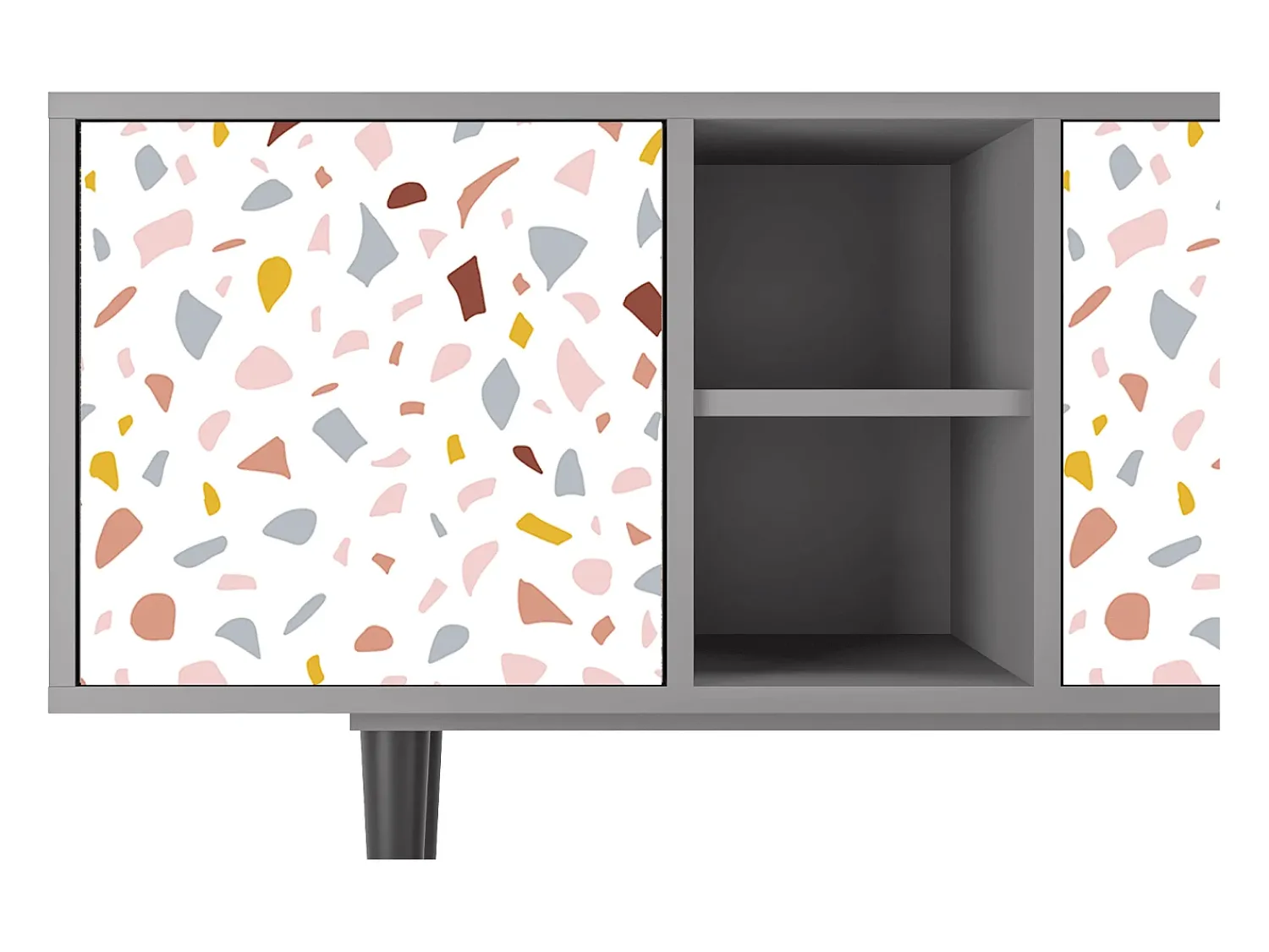 Sale Mueble de TV - 150х69х41 cm - T5 - Marmelade Cheese, Cinza Cinzento