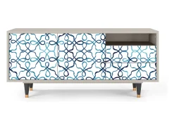 Móvel De Tv| Mueble de TV - 125х56х41 cm - T7 - Marine Strings, Areia Bege