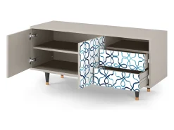 Móvel De Tv| Mueble de TV - 125х56х41 cm - T7 - Marine Strings, Areia Bege
